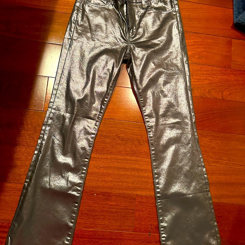 Metallic bootcut gap pants EUC- worn once!
